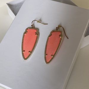 Kendra Scott Sky Arrowhead Coral Earrings